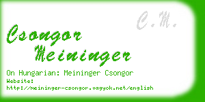 csongor meininger business card